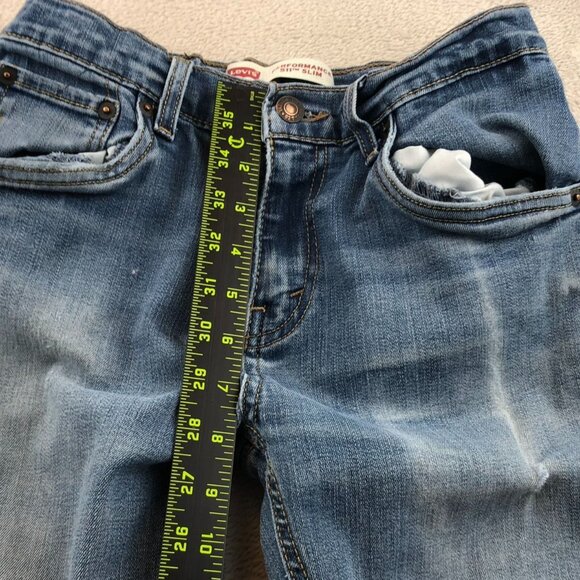 Levis Women's 511 Jeans Size 16  28x30 Straight Classic Blue Denim Mid Rise Y2K - Picture 7 of 16